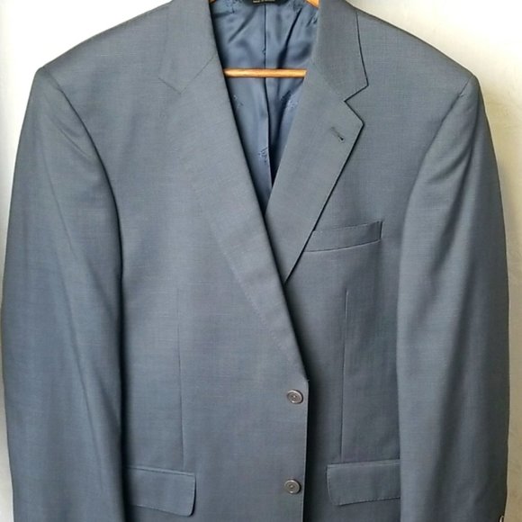 Jos A Bank Men's Two-Button Blazer, 100% Wool Coat Jacket Size 42R - Picture 1 of 11